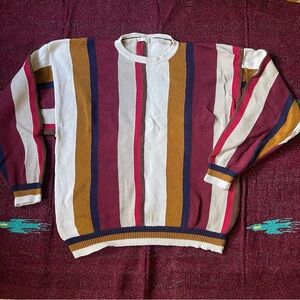 Vintage Perry Ellis Striped Knit Sweater